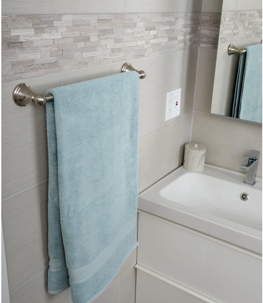 Nickel Brushed Chrome Ss Metal Bathroom 5 PCS Set Towel Bar