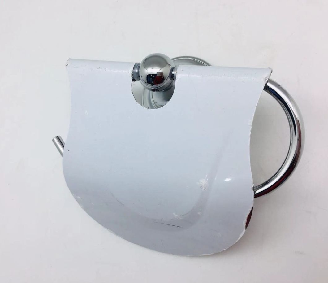 Chrome Plated Zinc Toilet Tissue Paper Holder with Cover for Bathroom