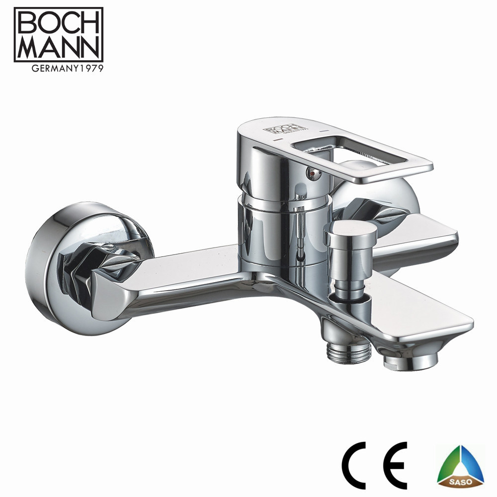 Hot Selling Chrome Plated Long Spout Lavatory Hot and Cold Basin Faucet