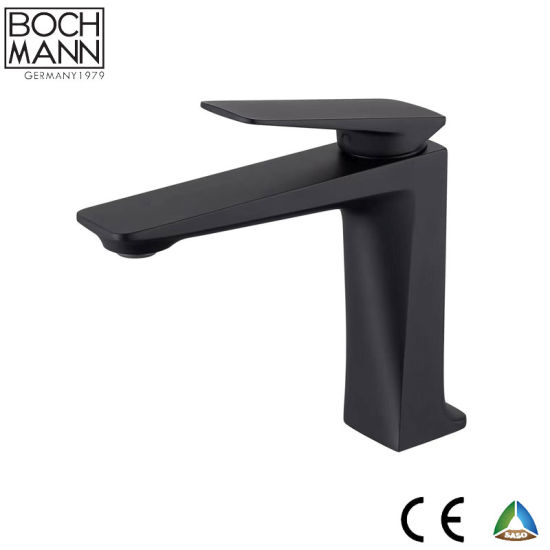 Matt Black Color Copper Metal Water Faucet for Bathroom Washing Hand Basin Featured Image