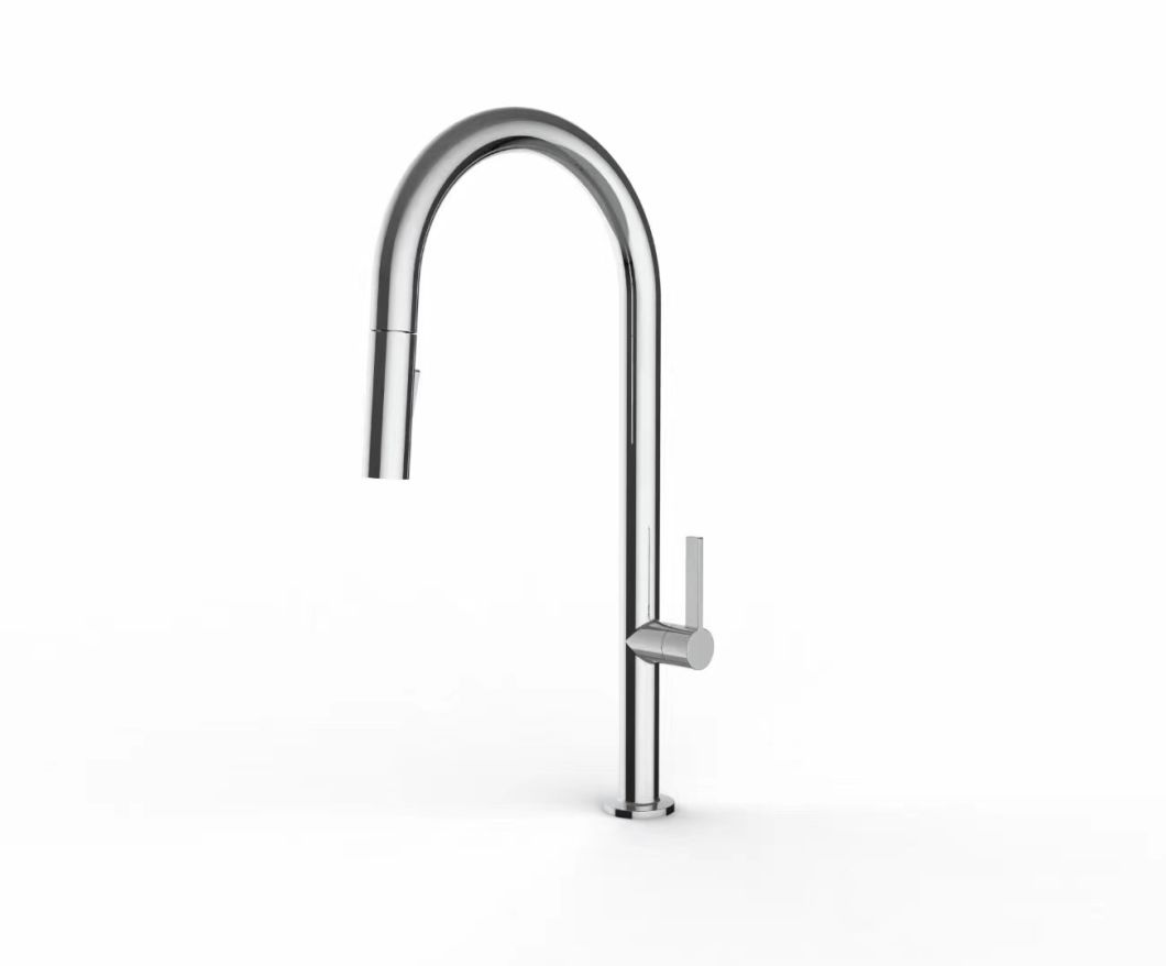 Healthy Copper L Shape Sink Water Tap with Pull out Spout