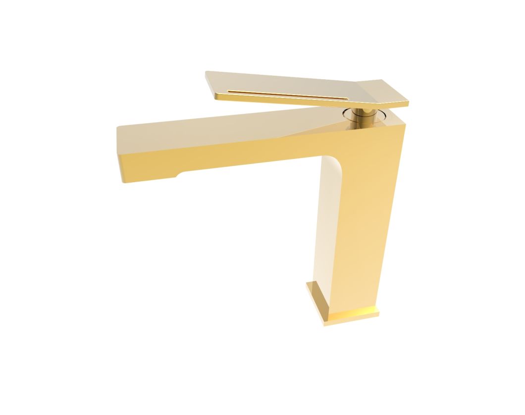Contemporary Gold Color Short Bathroom Basin Water Taps