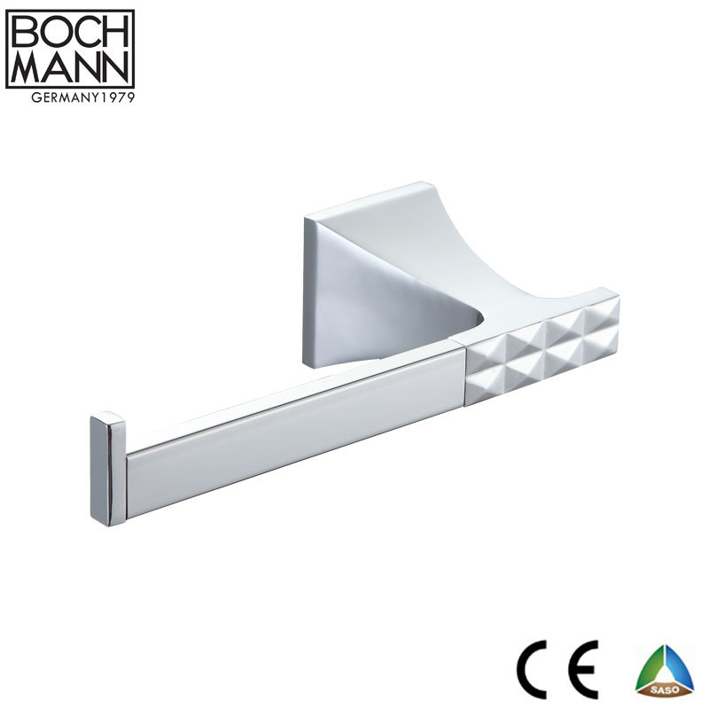 Sanitary Ware Chrome New Design Zinc Wall Tumbler Holder with Frosted Glass Cup
