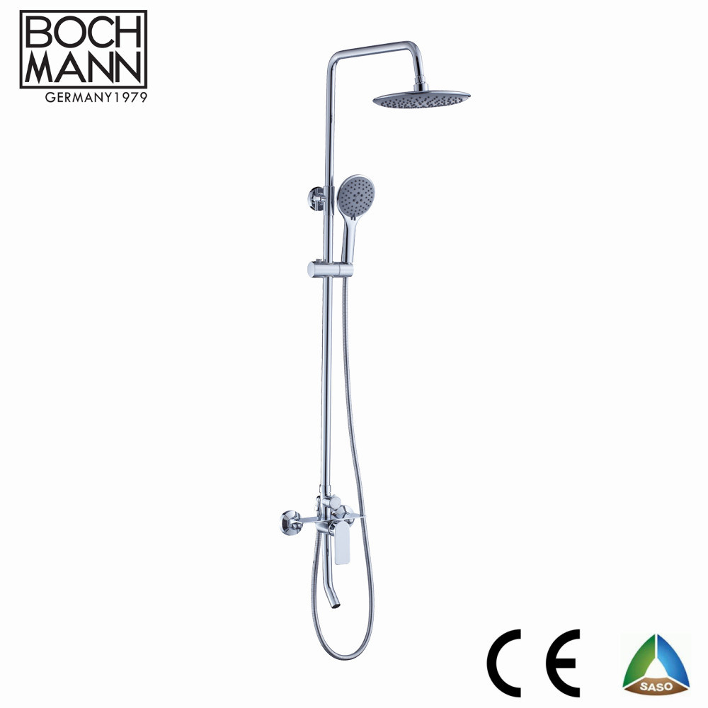 Exposed Wall Mounted Single Handle Bath Tub Mixer Shower Faucet