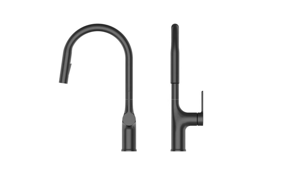 Matte Black Brushed Nickel Color Kitchen Water Tap with Pull out Sprayer