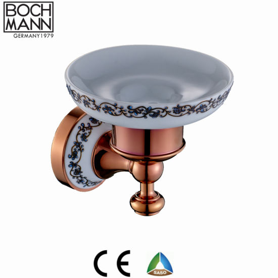High Quality Full Brass Rose Gold Bathroom Accessory Soap Dish Holder