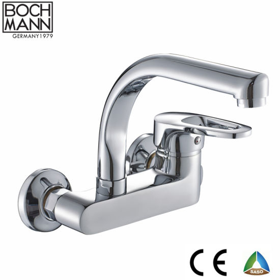 Classical Design Brass Material Chrome Plated wall mounted kitchen sink Mixer Featured Image