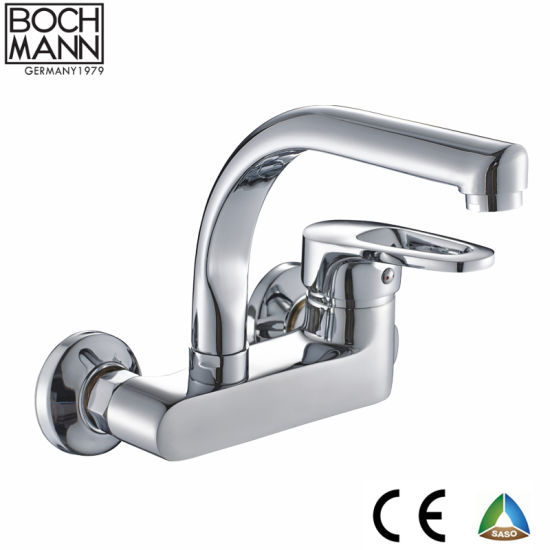 Classical Design Brass Material Chrome Plated wall mounted kitchen sink Mixer