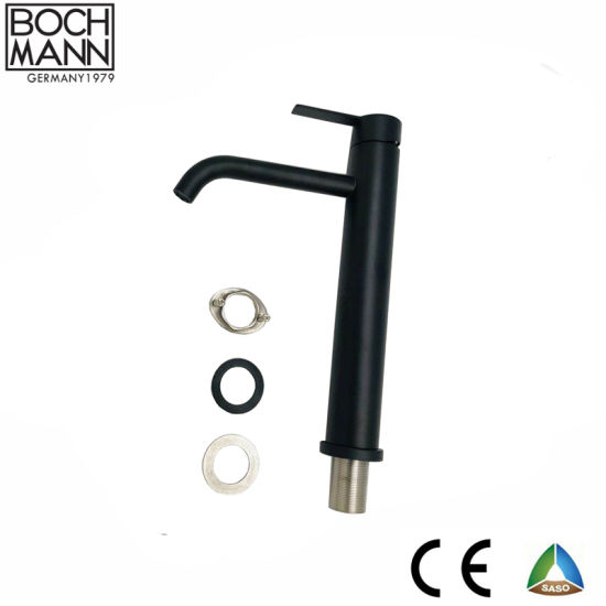 Black Color Bathroom Basin Faucet and Sanitary Ware 304 Stainless Steel Water Tap