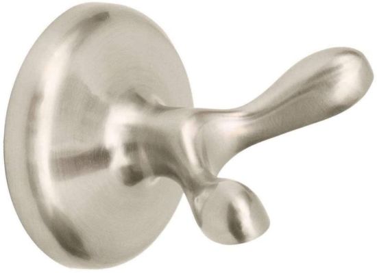 USA Nickel Brushed Metal Zinc Alloy Robe Hook for Bathroom