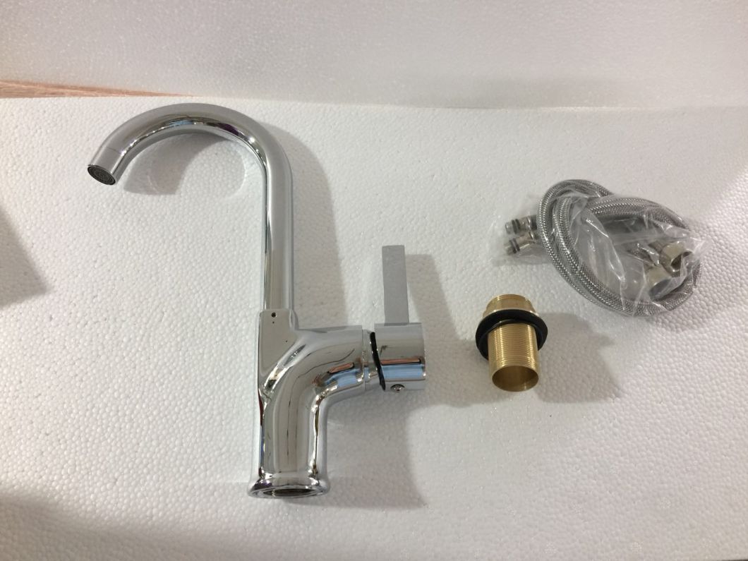 Art Design Brass Chrome Plated Washing Room Basin Water Tap