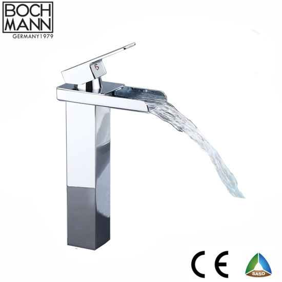 Chrome Color Waterfall Faucet and Bathroom Faucet and Brass Body Sanitary Ware Mixer Featured Image