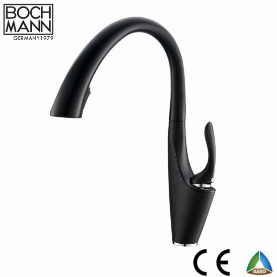 Popular Swan Neck Shape Big Kitchen Sink Tap with Pull out Function