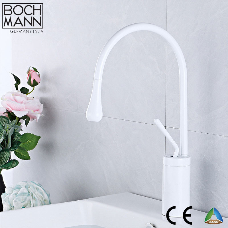 Hot Simple European Water Drop Shape Brass Basin Water Faucet for Hotel Apartment Villa