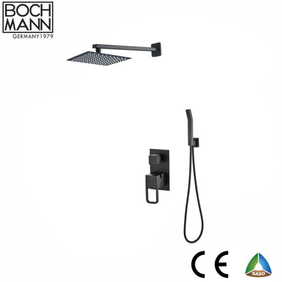 Black Color Shower Set and Brass Body Bathroom Faucet