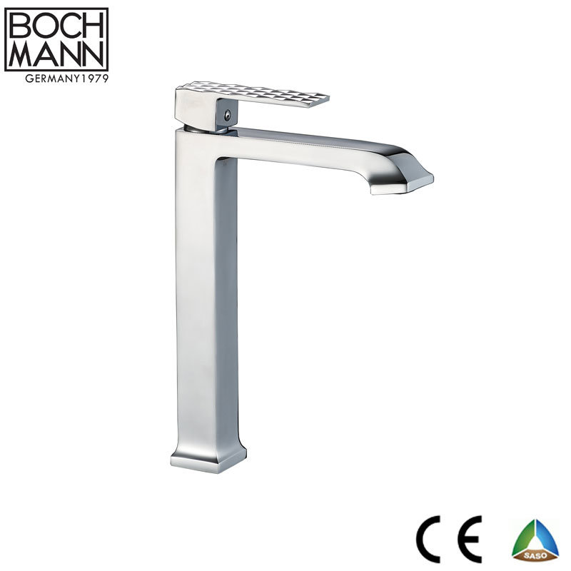 Luxury Design Rose Gold Color High Size Bathroom Basin Water Taps