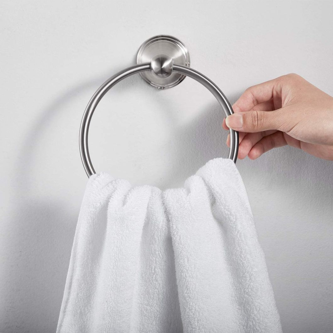 Nickel Brushed Bathroom Hardware 5 PCS Set Towel Ring