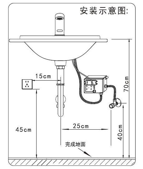 Automatical Inductive Sensor Faucet with Handle for Hot and Cold Water