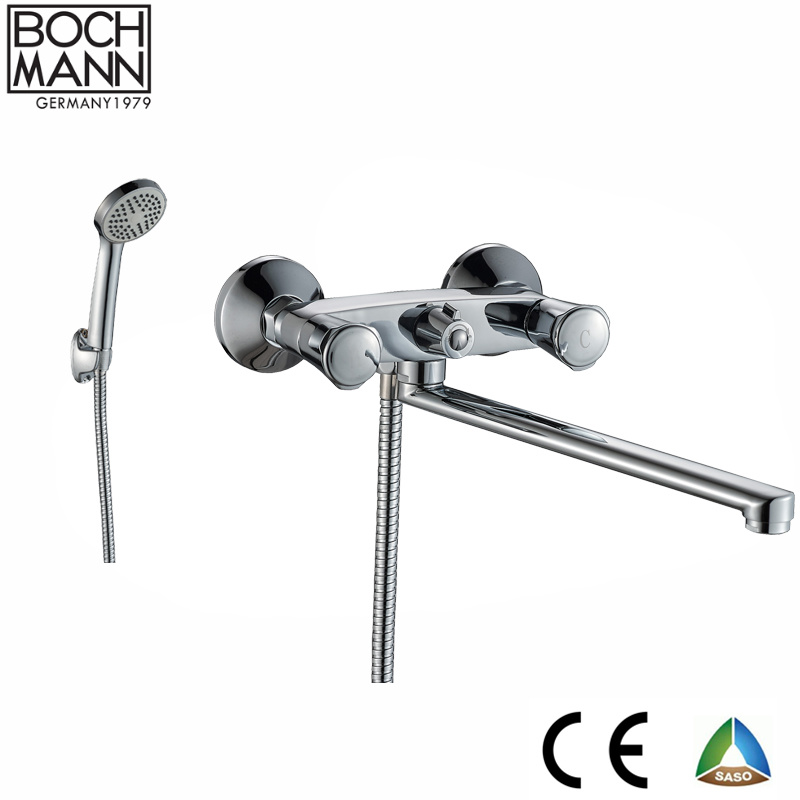 Wall Shower Faucet and Zinc Body Tub Faucet with Plastic Handle Shower