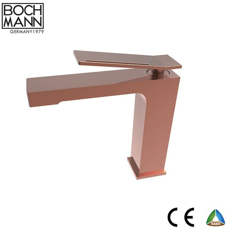 Morden Design Square Body Copper Sink Water Taps with Gold Color