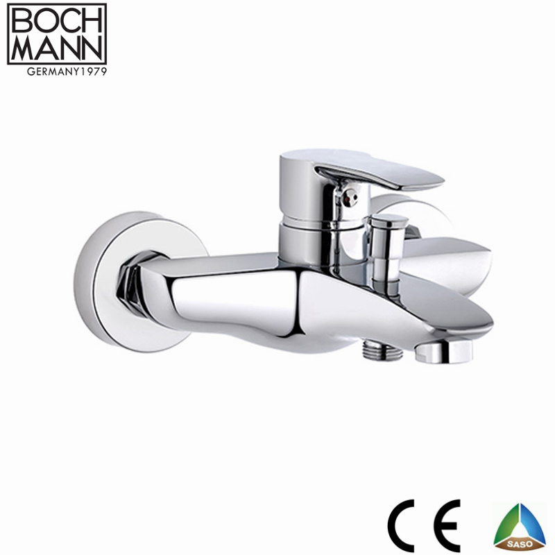 Chrome Plated Simple Design Wall Mounted Bath Faucet