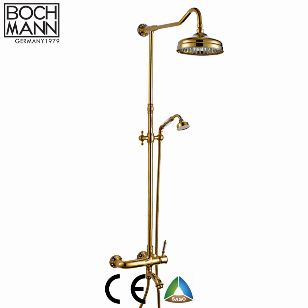 Luxury Sanitary Ware Golden Color Brass Faucet Tap Fot Villa 5 Star Hotel