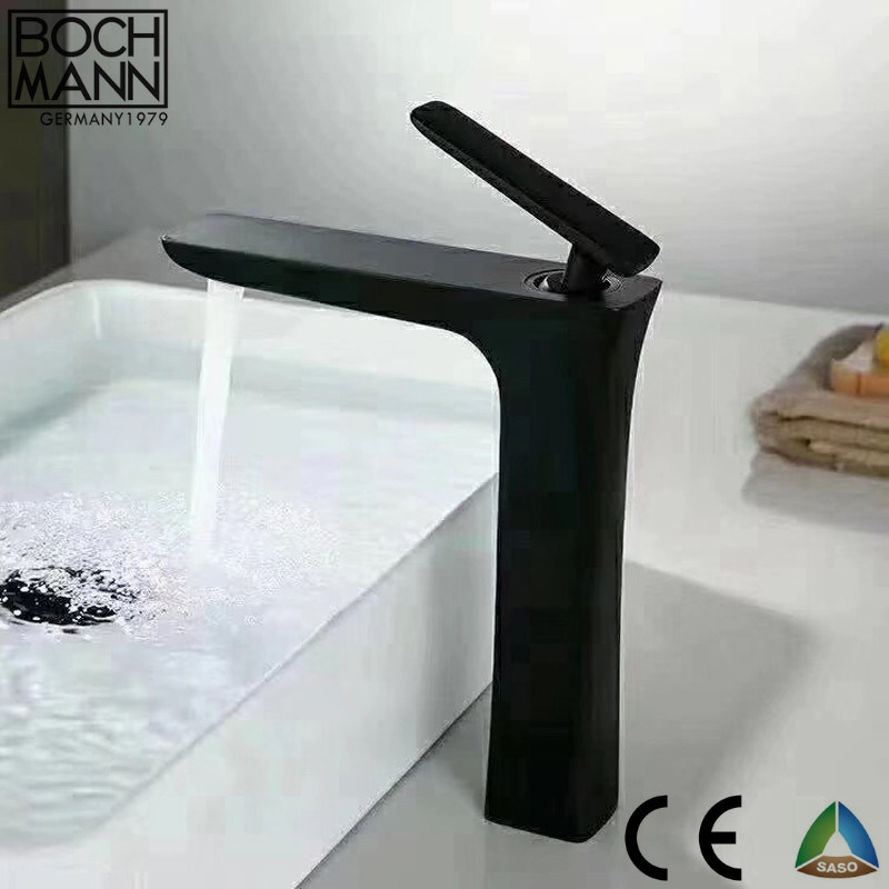 Bath Accessory Brass Chrome Matt Black White Color Long Basin Water Faucet