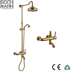 Titannium gold color brass basin mixer luxury faucet for sanitary ware