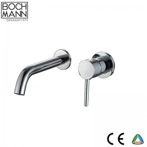 concealed wall mounted brass basin water faucet