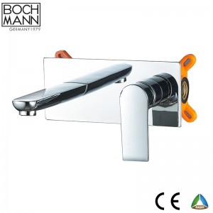 concealed wall mounted brass basin water faucet
